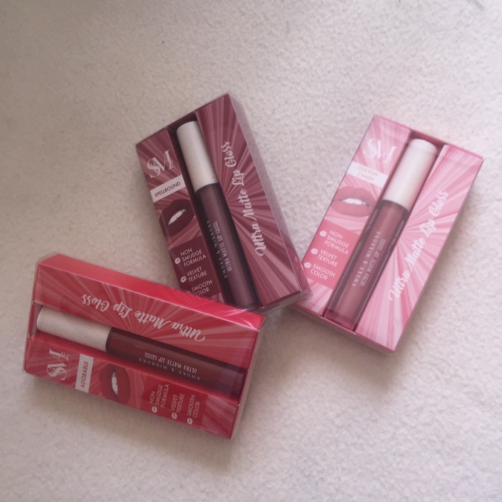 3 x Colors Ultra Matte Lip Gloss Velvet Texture